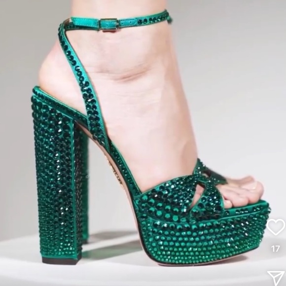 aquazzura heels crystal